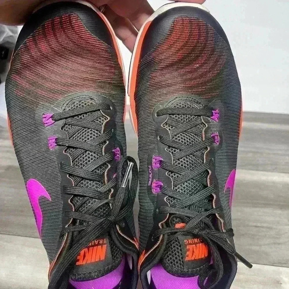 Nike Flex Supreme TR4 Running Shoes Womens 9.5 Gym walking cute comfy Black Pink - Picture 9 of 10